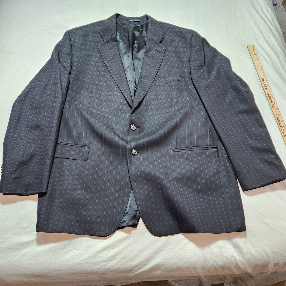 Ralph Lauren Blazer 42R Gray Pinstripe Wool Suit Jacket Mens Dillards 2 Button